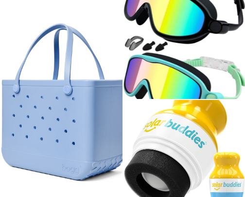 What’s in my pool bag as a mom of 4 cover photo collage