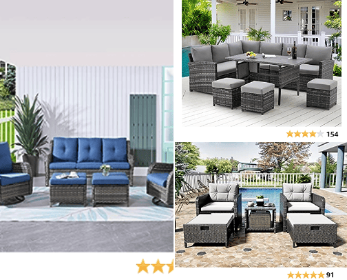 Patio Furniture cover photo collage