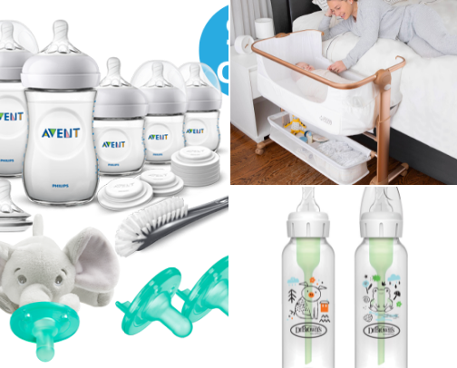 Mom necessities 🤱🏼🧸✨🤍 cover photo collage