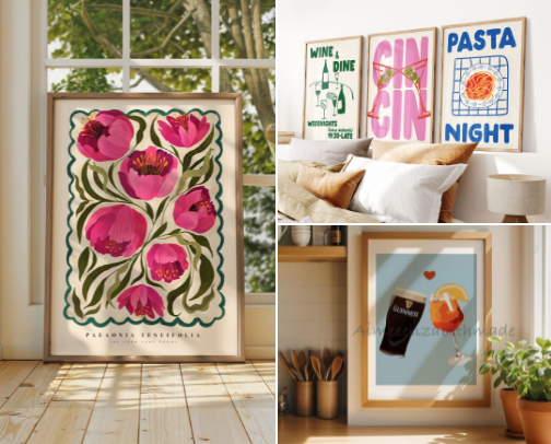 My favourite wall prints! cover photo collage