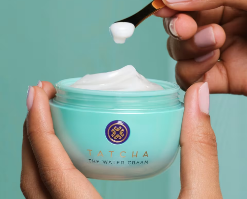 Tatcha The Water Cream cover photo collage
