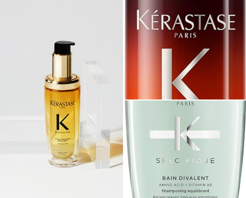 Liquid gold for your hair✨️ Kerastase cover photo collage