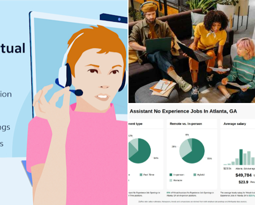 Virtual Assistants Jobs cover photo collage