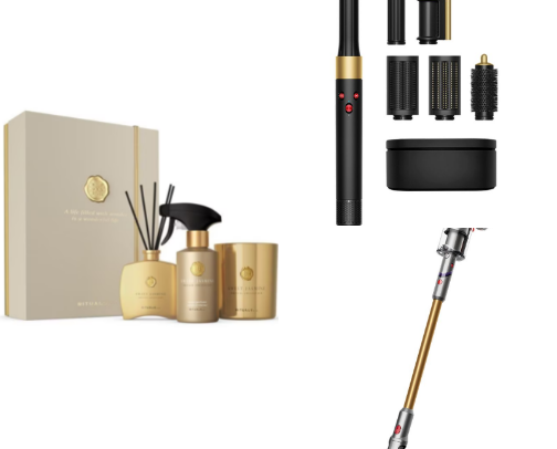 Home scent, decoration & electronics cover photo collage