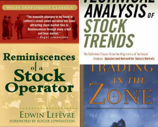 Trading books for Technical Analysis (TA) traders cover photo collage