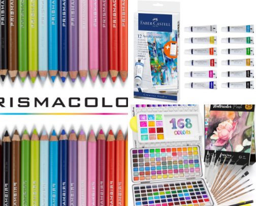 Arts and crafts supplies cover photo collage