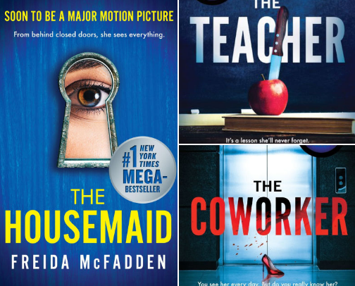 Twisty Thrillers by Freida McFadden cover photo collage