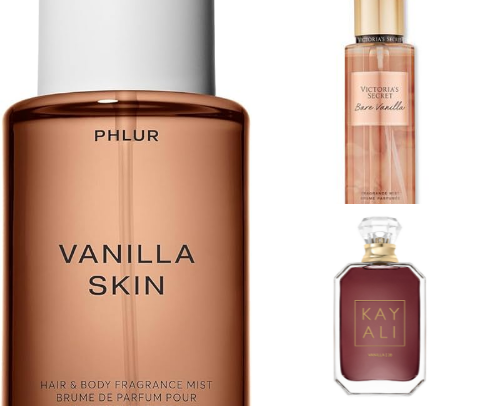 Elegant Vanilla perfumes cover photo collage