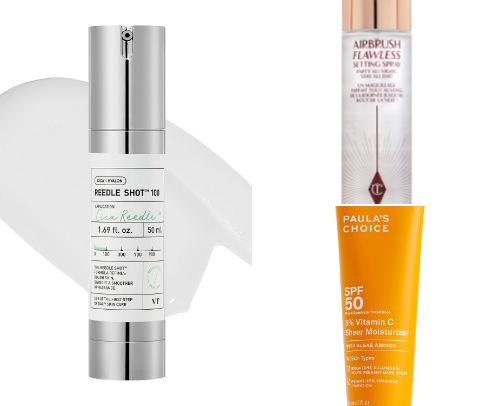 Beauty and skincare cover photo collage