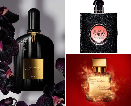 Head-turning night perfumes cover photo collage
