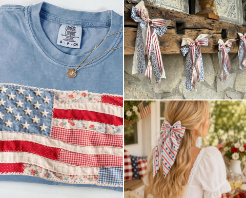 Fourth of July Essentials: Etsy Edition ❤️🤍💙 cover photo collage