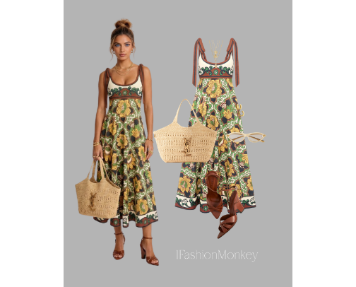 OOTD #935 WOMEN'S FASHION SUMMER DRESS BY ALEMAIS cover photo collage