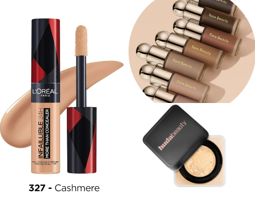 Full face of makeup products: cover photo collage