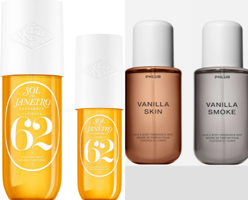 perfumes and body mists cover photo collage