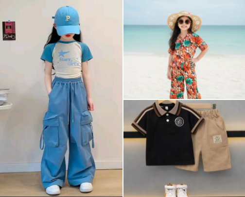 children's clothing cover photo collage