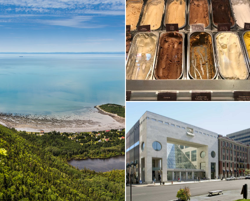 Quebec province: places to go when visiting. cover photo collage