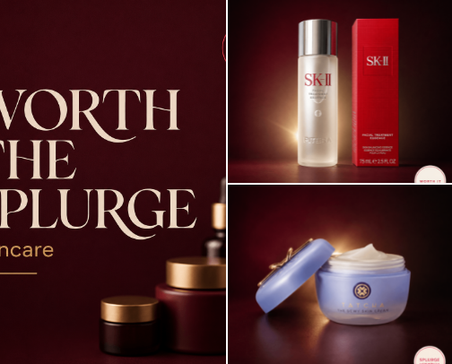 Worth the Splurge: Skincare cover photo collage