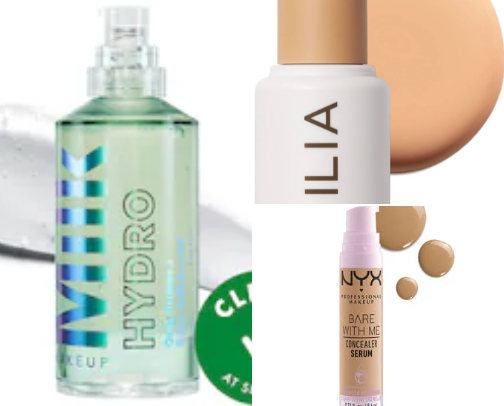 water based makeup cover photo collage