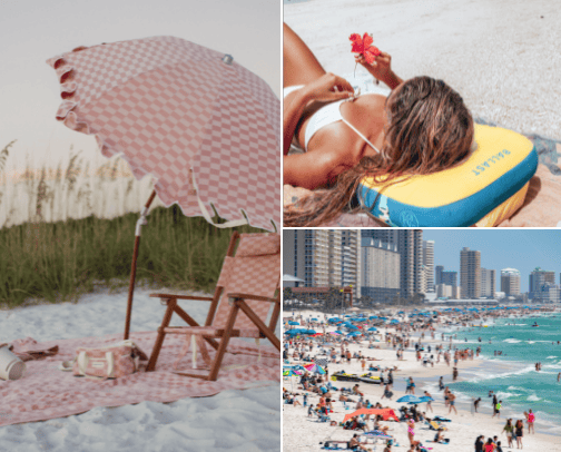 What do we need for the beach.. cover photo collage