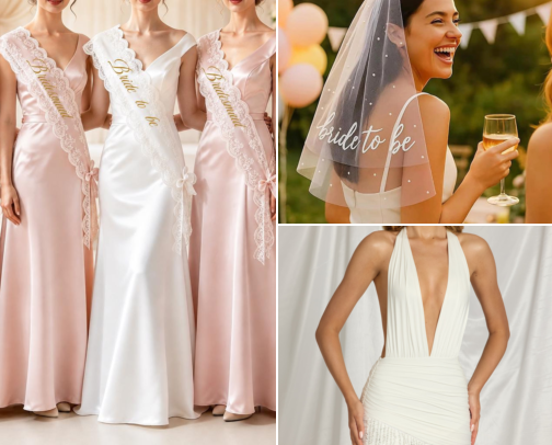 Bachelorette Party Essentials 💍🎀🥂 cover photo collage