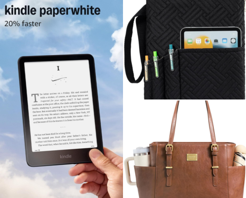 Booked & Boarding: Reading on the Go Essentials for Every Commute, Trip & Beach Day cover photo collage
