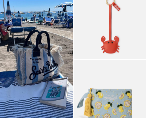 Your guide to Saint Barth beach bags and accessories cover photo collage