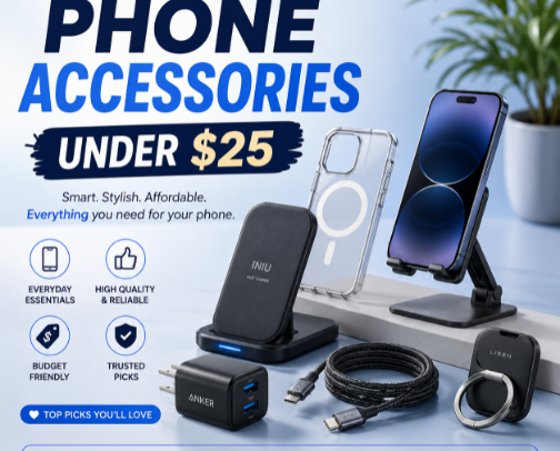 Phone Accesories Under $25 cover photo collage