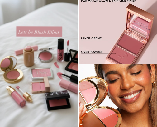 Let’s be Blush Blind 😊💕💄 cover photo collage