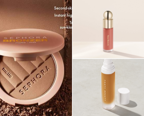 Beauty products cover photo collage