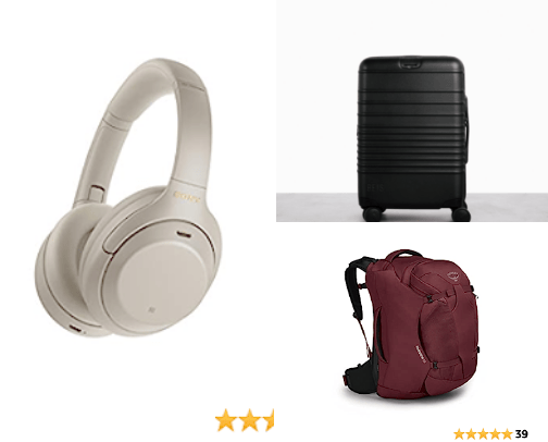 Travel necessities cover photo collage