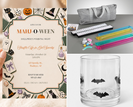 Halloween Mahjong Party Ideas cover photo collage