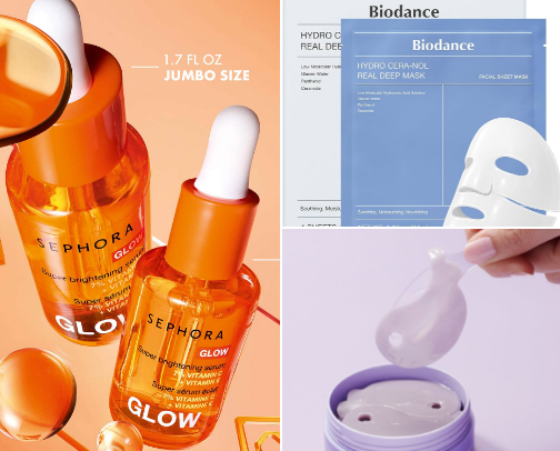 my skin care favorites 🌿🫧 - dehydrated & sensitive skin cover photo collage