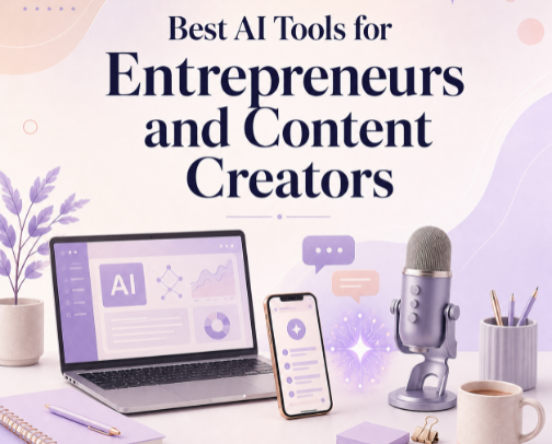 Best AI Tools for Entrepreneurs and Content Creators cover photo collage