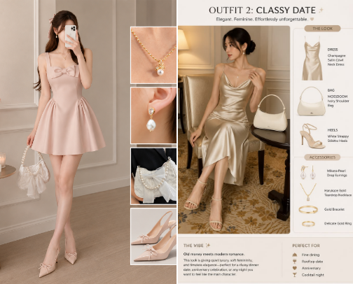 Main Character Date Night Closet cover photo collage
