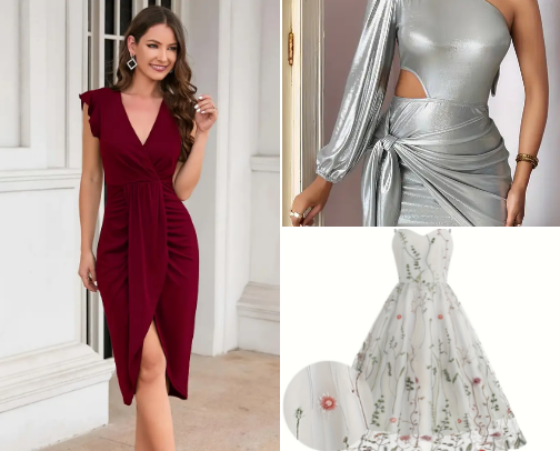 Event-Ready Dresses | SHEIN & Temu Picks for Weddings & Graduations cover photo collage