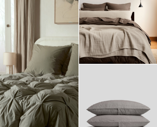 Monochromatic Luxury Bedding Accents cover photo collage