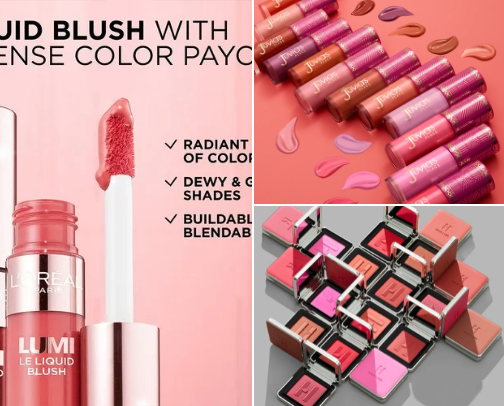makeup products cover photo collage