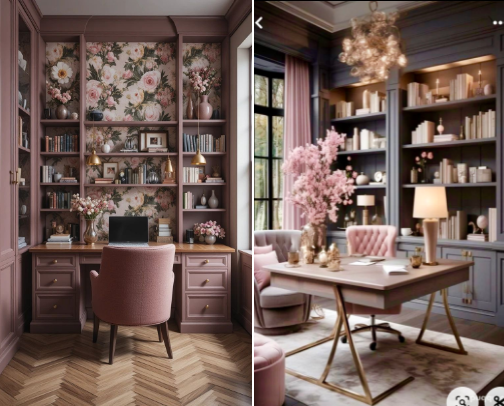 Home office for boss babes cover photo collage