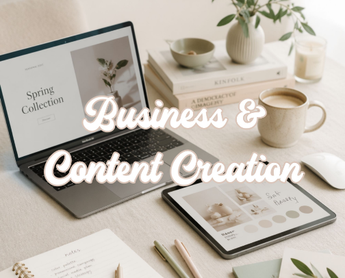 💻 Business & Content Creation cover photo collage