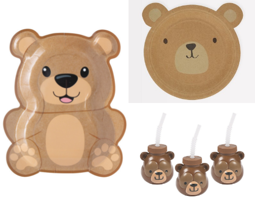Beary First Birthday Party Decor cover photo collage