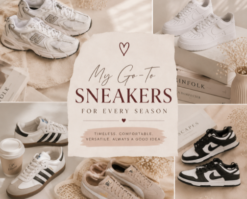 My Go-To Sneakers for Every Season cover photo collage