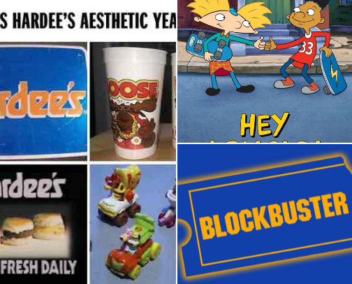I Love my childhood 90s and 2000s nostalgia cover photo collage