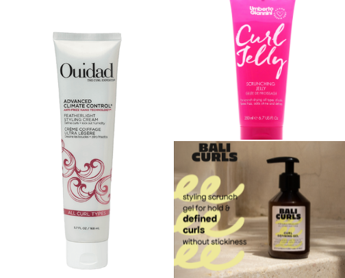Wavy/curly hair products cover photo collage
