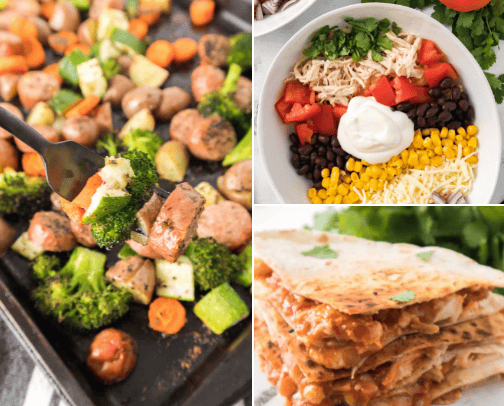 Easy Back to School Dinner Ideas cover photo collage