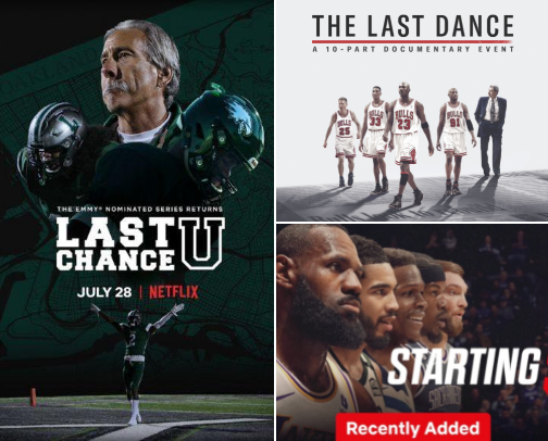 Must-See Sports Documentaries cover photo collage