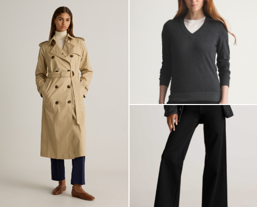 My fav Quince petite winter travel outfit cover photo collage