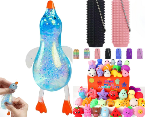 Stress Toys cover photo collage