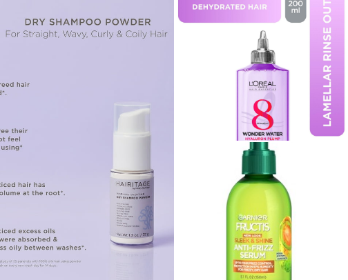 Current hair products I am using cover photo collage