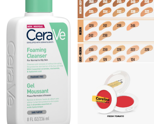 Budget + oily-skin friendly products cover photo collage