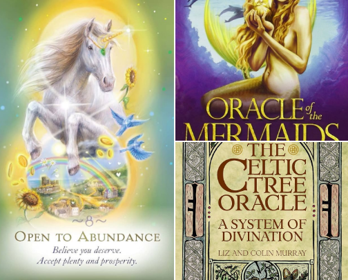 What You'll Find In My Tarot & Oracle Library🔮 cover photo collage